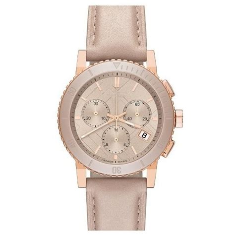 Burberry Natural Bu9704 Chronograph Rose Dial